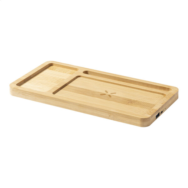 Flabo Plus organizer biurkowy/ ładowarka indukcyjna - naturalny / AP722519