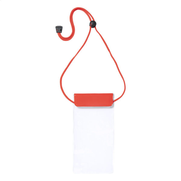 Splash wodoodporne etui na telefon - czerwony / transparentny / AP722945-05