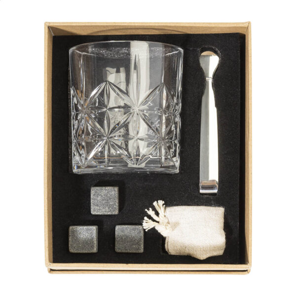 Highland zestaw do whisky - transparentny / srebrny