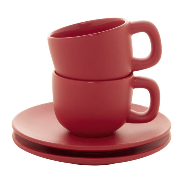 Caturra zestaw filiżanek do espresso - czerwony Caturra zestaw filiżanek do espresso - czerwony