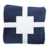 Vantaa koc flanelowy RPET - ciemno niebieski / AP861010-06A