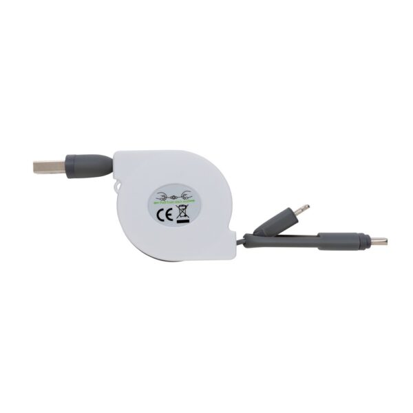 Zwijany kabel do ładowania i synchronizacji 3 w 1 Zwijany kabel do ładowania i synchronizacji 3 w 1