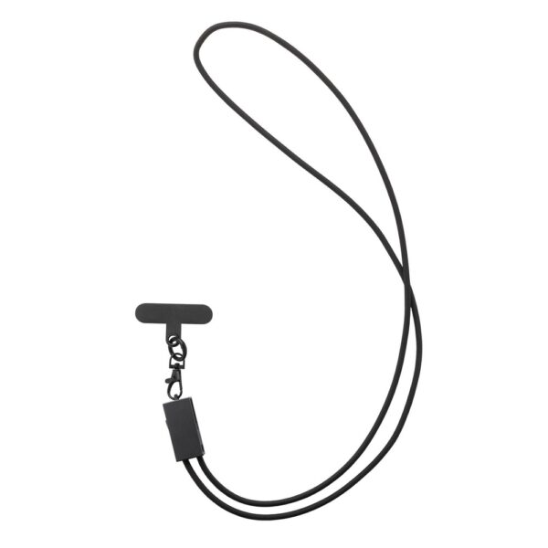 Kabel do ładowania 2 w 1, smycz na telefon Terra - szary