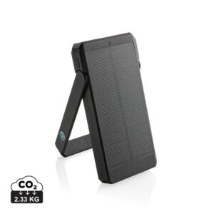 Power bank 10000 mAh Skywave, ładowarka słoneczna - czarny