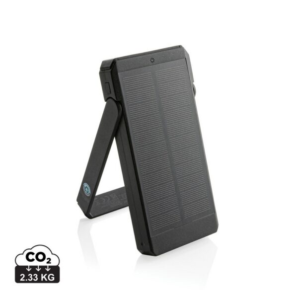 Power bank 10000 mAh Skywave, ładowarka słoneczna - czarny
