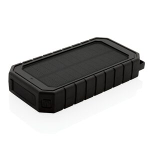 Power bank 10000 mAh, ładowarka słoneczna - czarny