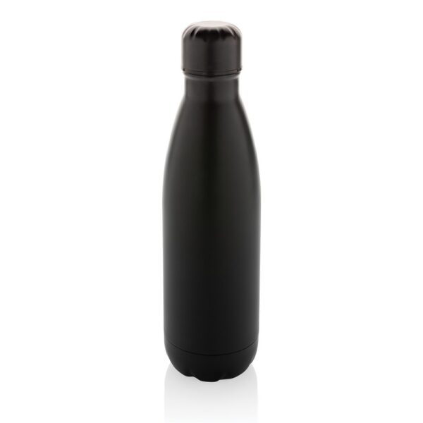 Butelka sportowa 500 ml Eureka, stal nierdzewna z recyklingu - czarny Butelka sportowa 500 ml Eureka, stal nierdzewna z recyklingu - czarny