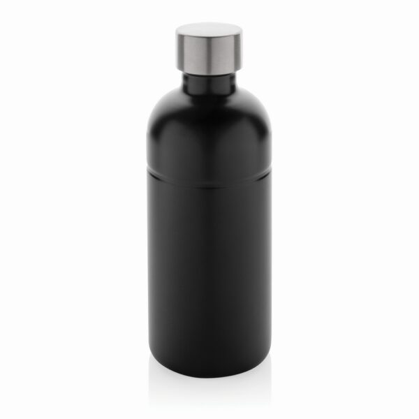 Butelka sportowa 800 ml Soda do napojów gazowanych, stal nierdzewna z recyklingu - czarny