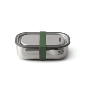 Duże pudełko śniadaniowe ze stali nierdzewnej Black+Blum - olive green
