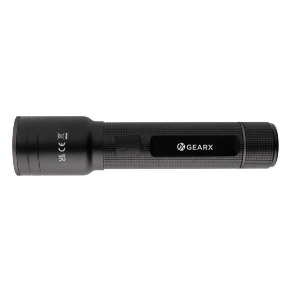 Duża latarka Gear X, ładowana przez USB, aluminium z recyklingu