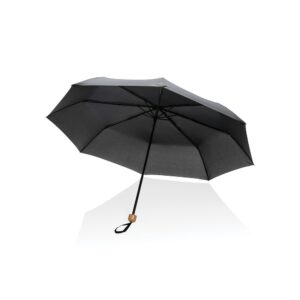 Mały bambusowy parasol 20.5" AWARE™ RPET - czarny Mały bambusowy parasol 20.5" AWARE™ RPET - czarny