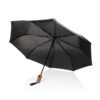 Mały parasol automatyczny 21" Kaycey AWARE™ RPET - czarny