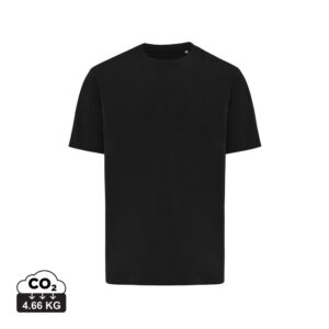 Koszulka Iqoniq Nikko, bawełna z recyklingu - czarny, 4XL