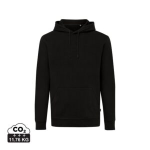 Bluza z kapturem z bawełny z recyklingu Iqoniq Jasper - czarny, L