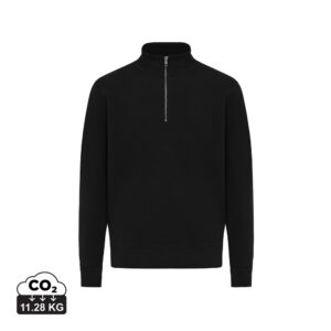 Bluza Iqoniq Elgon z bawełny z recyklingu - czarny, 4XL