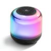 Głośnik bezprzewodowy 5W, lampka RGB | Seamus - czarny Głośnik bezprzewodowy 5W, lampka RGB | Seamus - czarny
