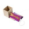 Składana ładowarka bezprzewodowa 5W z kartonu z recyklingu, hub USB 2.0, pojemnik na przybory do pisania, stojak na telefon Składana ładowarka bezprzewodowa 5W z kartonu z recyklingu, hub USB 2.0, pojemnik na przybory do pisania, stojak na telefon