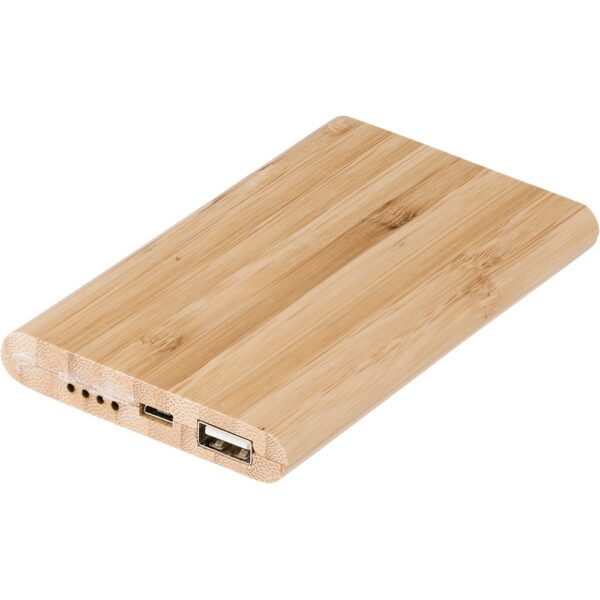 Bambusowy power bank 4000 mAh