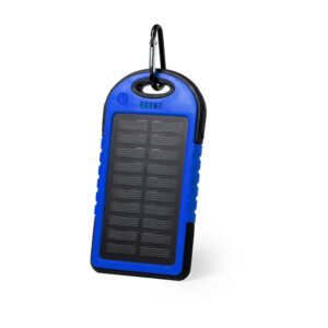 Wodoodporny power bank 4000 mAh, ładowarka słoneczna - niebieski