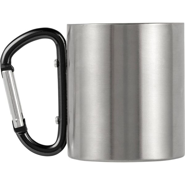 Metalowy kubek 185 ml z karabińczykiem Metalowy kubek 185 ml z karabińczykiem