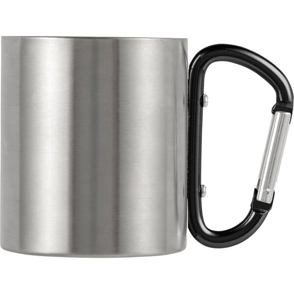 Metalowy kubek 185 ml z karabińczykiem Metalowy kubek 185 ml z karabińczykiem
