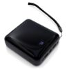 Power bank 10000 mAh, 3 kable do ładowania w komplecie | Tim - czarny