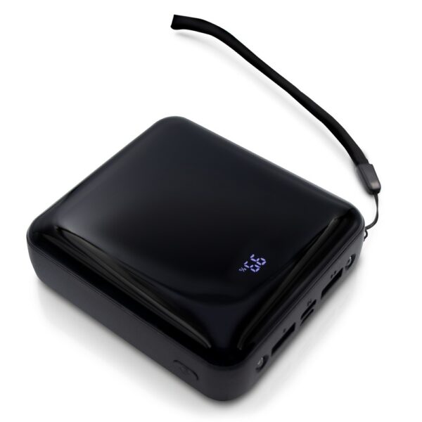 Power bank 10000 mAh, 3 kable do ładowania w komplecie | Tim - czarny