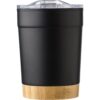 Kubek termiczny 300 ml z bambusowym elementem - czarny Kubek termiczny 300 ml z bambusowym elementem - czarny