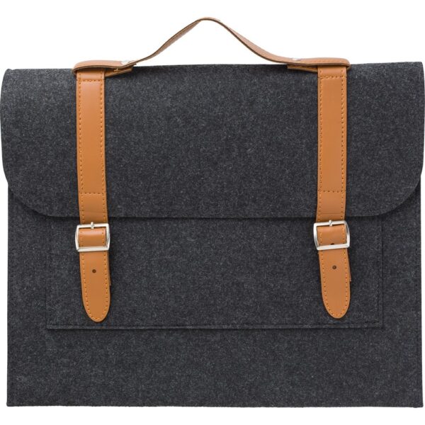 Torba na laptopa 14" z filcu RPET - grafitowy