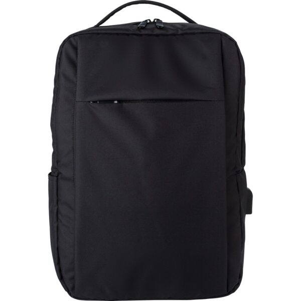 Plecak na laptopa 16" RPET - czarny