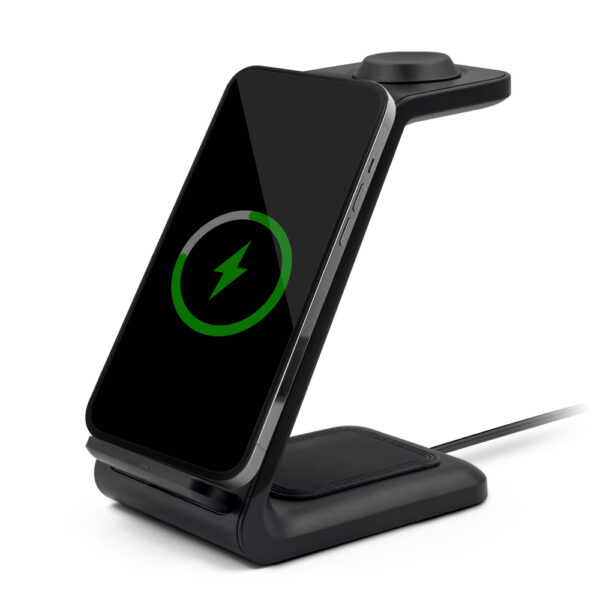 Ładowarka bezprzewodowa 15W, 3 w 1, stojak na telefon | Todd Ładowarka bezprzewodowa 15W, 3 w 1, stojak na telefon | Todd