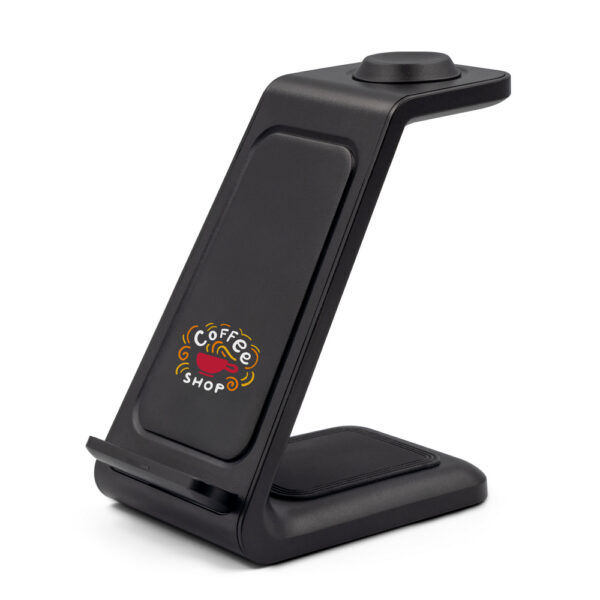 Ładowarka bezprzewodowa 15W, 3 w 1, stojak na telefon | Todd - czarny Ładowarka bezprzewodowa 15W, 3 w 1, stojak na telefon | Todd - czarny