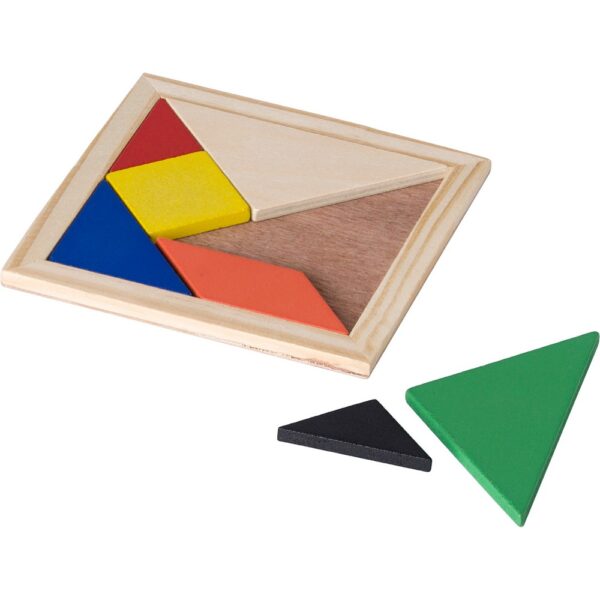Puzzle tangram, 7 el. - brązowy Puzzle tangram, 7 el. - brązowy
