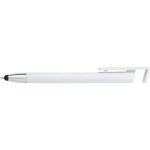 Długopis, touch pen, stojak na telefon - biały