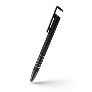 Długopis, touch pen, stojak na telefon | Erran - czarny Długopis, touch pen, stojak na telefon | Erran - czarny