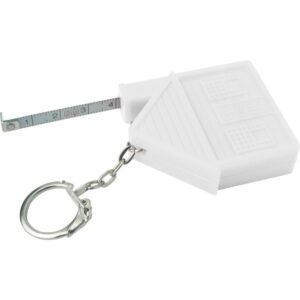Brelok do kluczy "domek", miara 2m - biały Brelok do kluczy "domek", miara 2m - biały