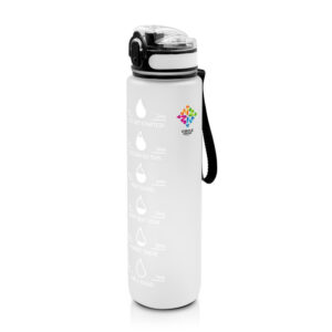 Butelka motywacyjna 1000 ml | Bennie - biały