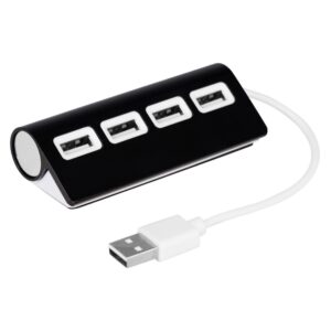 Hub USB 2.0 | Fletcher - czarny Hub USB 2.0 | Fletcher - czarny