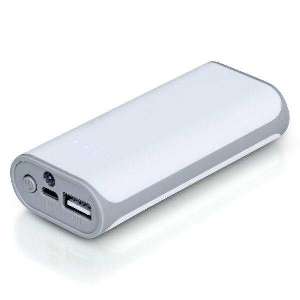 Power bank 4000 mAh | Birch - biały