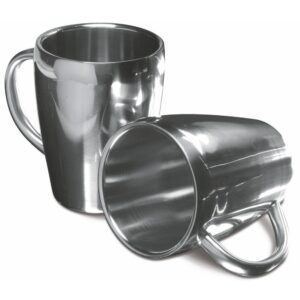 Zestaw: 2 kubki 200 ml - srebrny