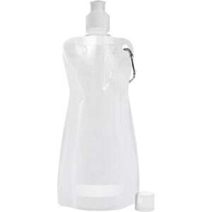 Składany bidon 420 ml z karabińczykiem - biały Składany bidon 420 ml z karabińczykiem - biały