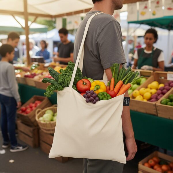 Torba z bawełny organicznej na zakupy B'RIGHT | Aidan Torba z bawełny organicznej na zakupy B'RIGHT | Aidan