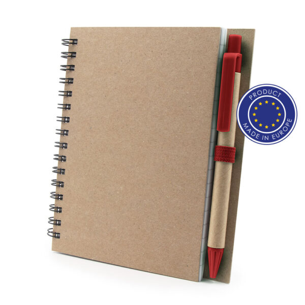 Notatnik A6 z długopisem | Sidney - czerwony