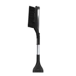Skrobaczka i miotła do odgarniania śniegu, teleskopowy uchwyt (max. 88 cm) | Ethel - czarny