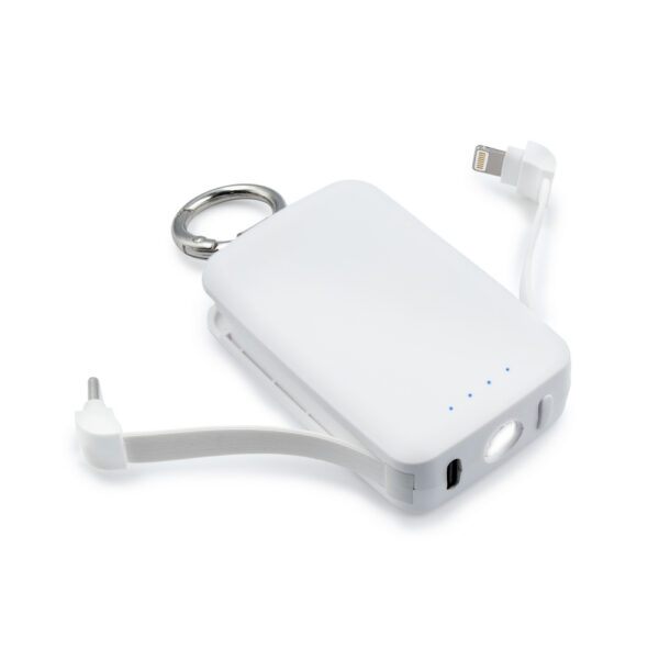 Power bank 4000 mAh, karabińczyk i lampka 1W | Dimetrice Power bank 4000 mAh, karabińczyk i lampka 1W | Dimetrice