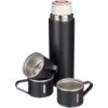 Termos 420 ml, trzy kubki 150 ml - czarny