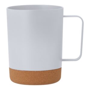 Kubek 400 ml z korkowym elementem - biały Kubek 400 ml z korkowym elementem - biały