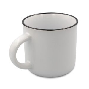 Kubek ceramiczny 280 ml | Lini - biały Kubek ceramiczny 280 ml | Lini - biały