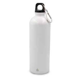 Butelka sportowa 770 ml z karabińczykiem | Laveriano - biały
