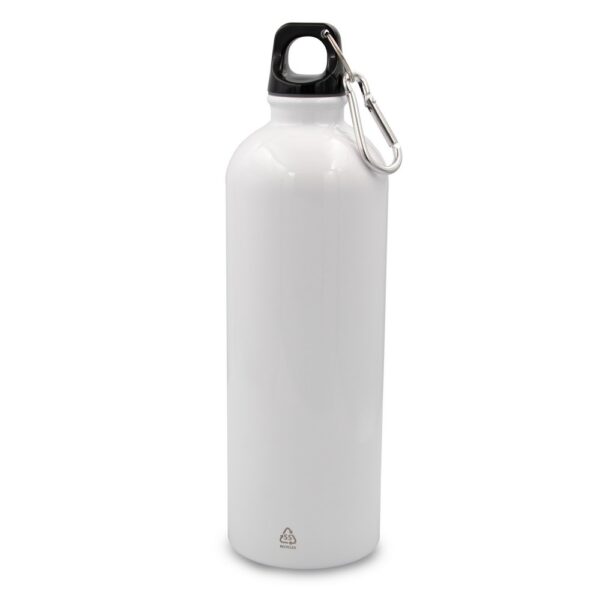 Butelka sportowa 770 ml z karabińczykiem | Laveriano - biały Butelka sportowa 770 ml z karabińczykiem | Laveriano - biały